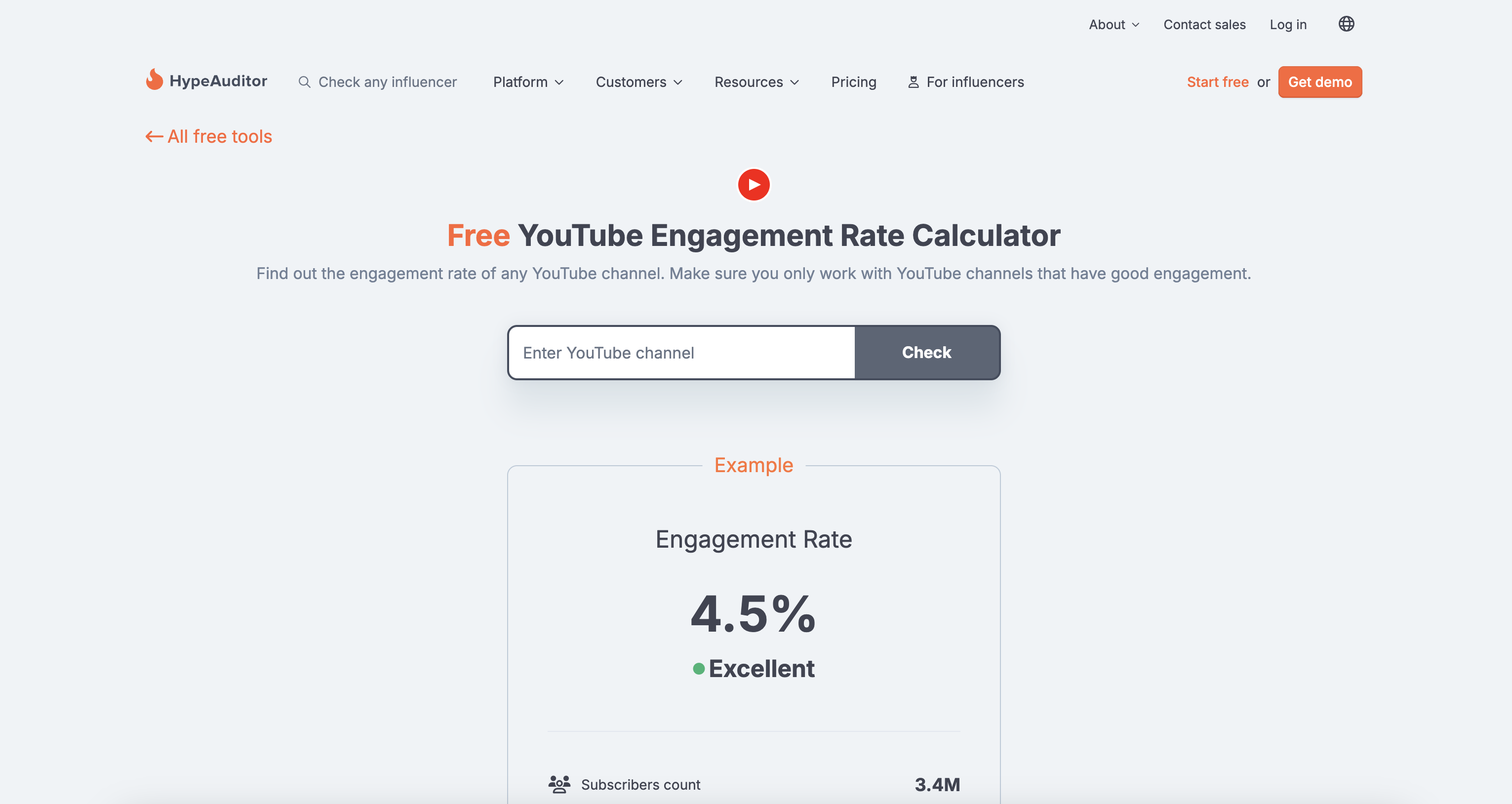 HypeAuditor YouTube video míra zapojení kalkulačku