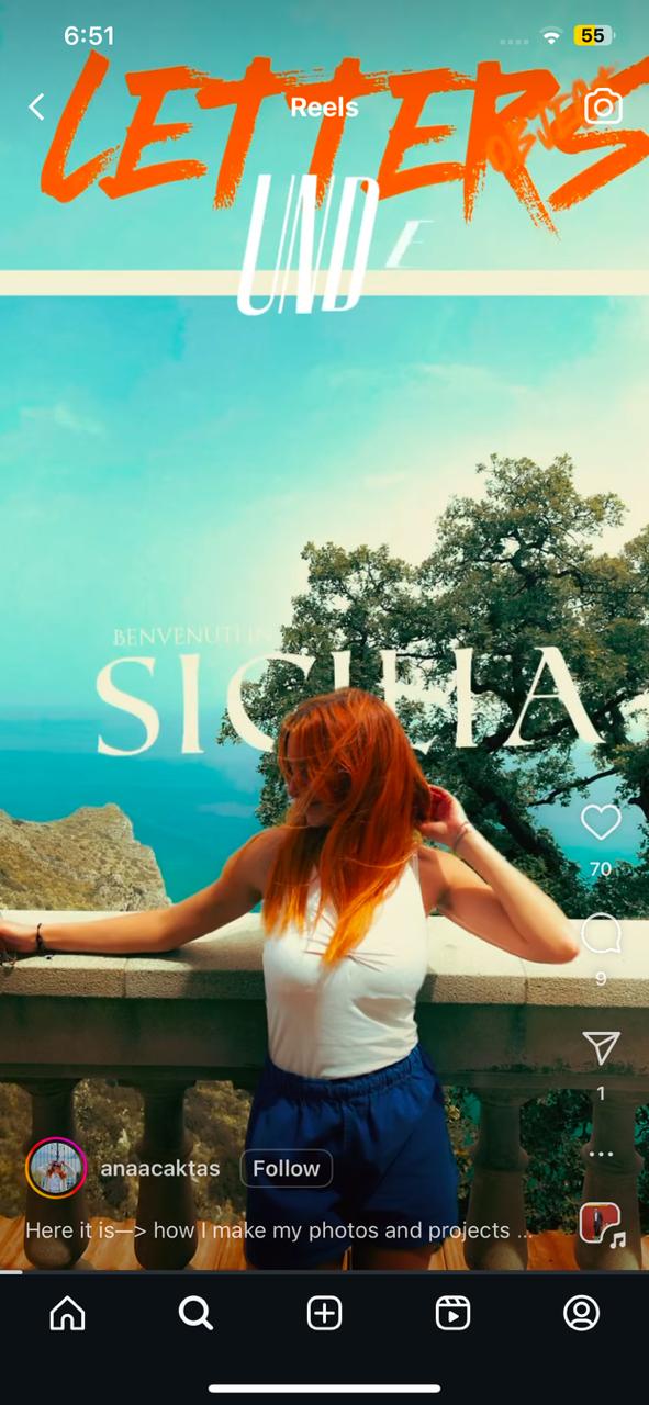 展示如何製作帶有文字和貼紙的好Instagram卷軸