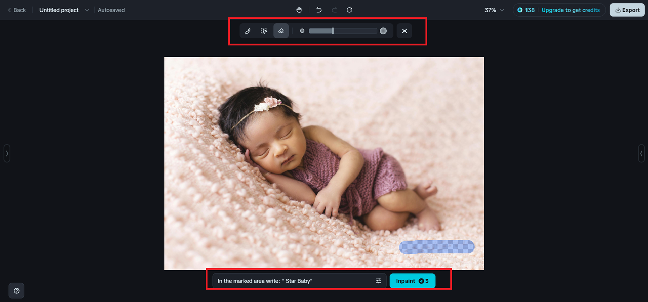 Usa Inpaint para agregar una marca de agua