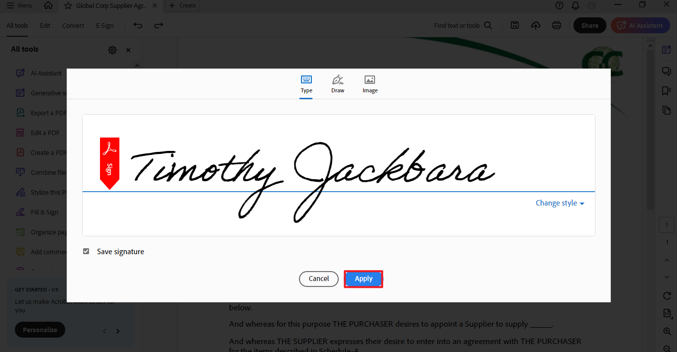 cara membuat tandatangan dalam adobe
