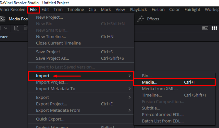 Launch DaVinci Resolve and open your project