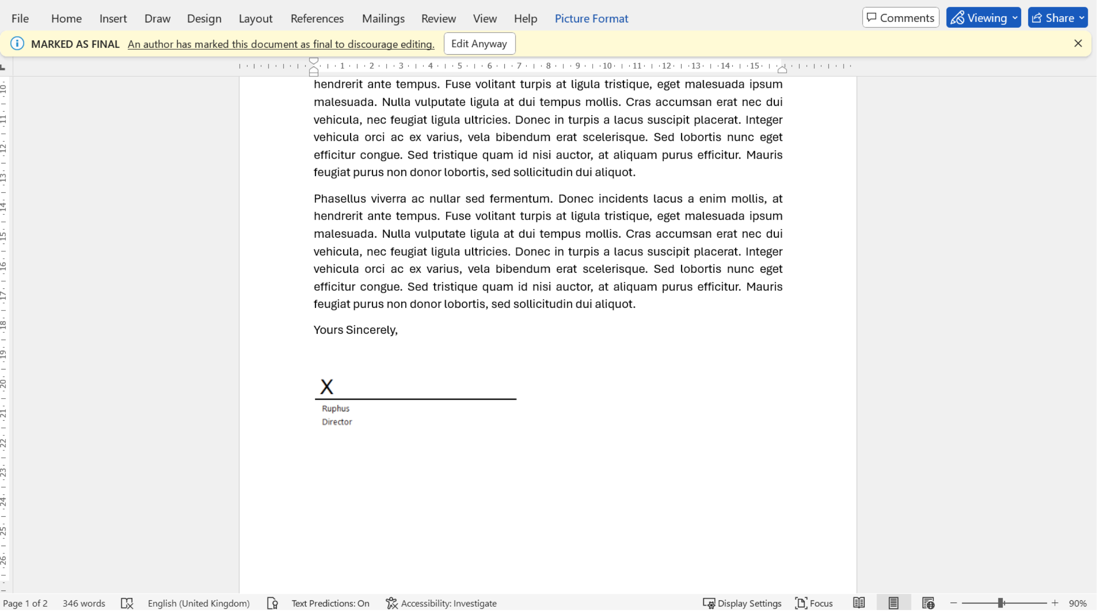 Cum se creează o semnătură digitală pentru cuvânt