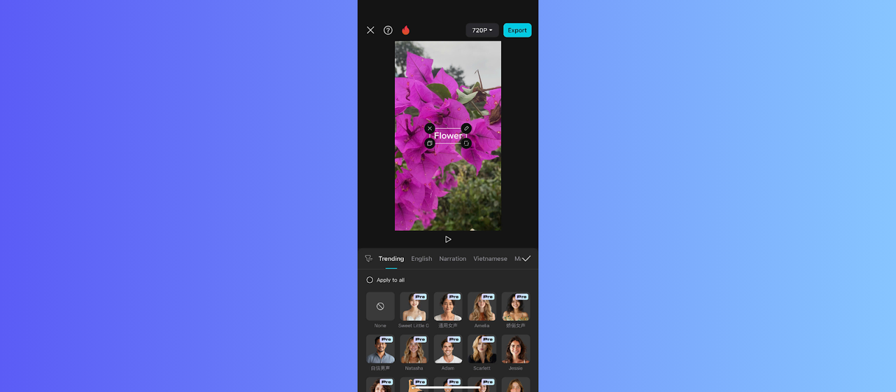 CapCut Text-to-Speech der App