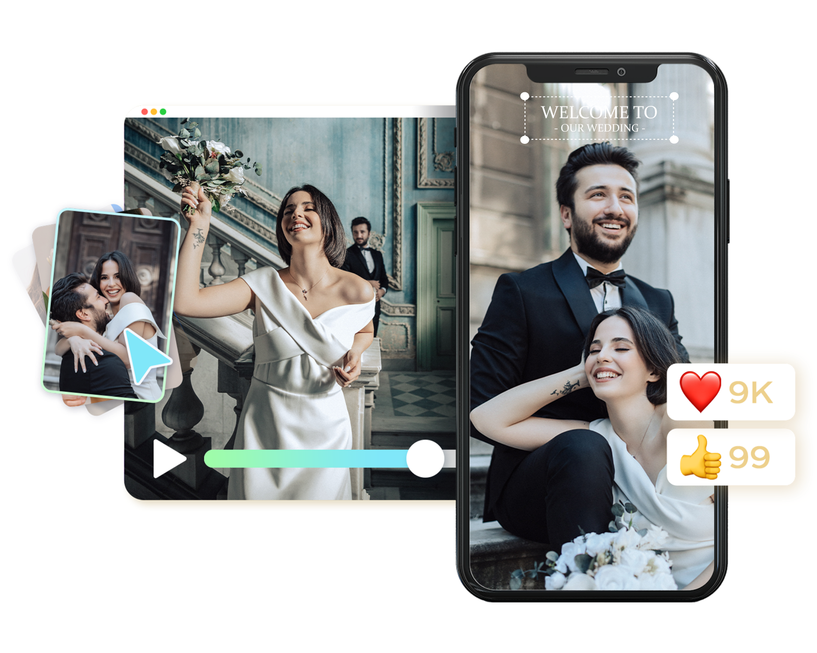 Запрошення Video Maker з онлайн-шаблонами