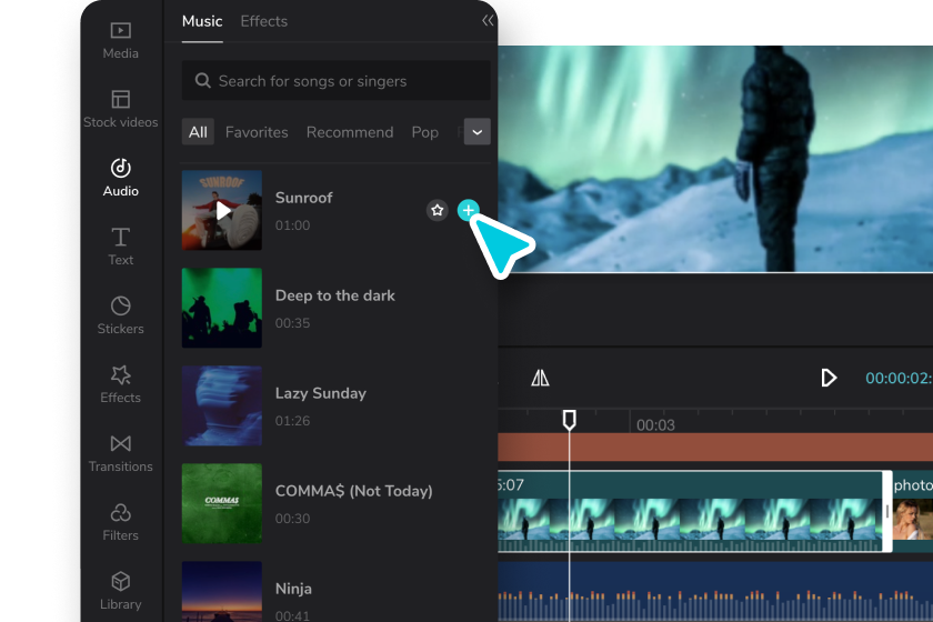 Select graphics and music