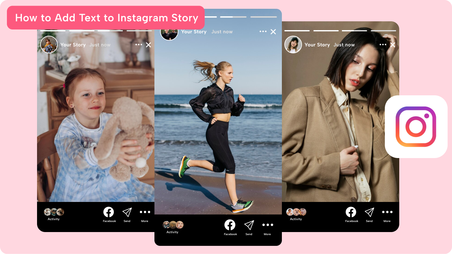 how to write text on instagram story
