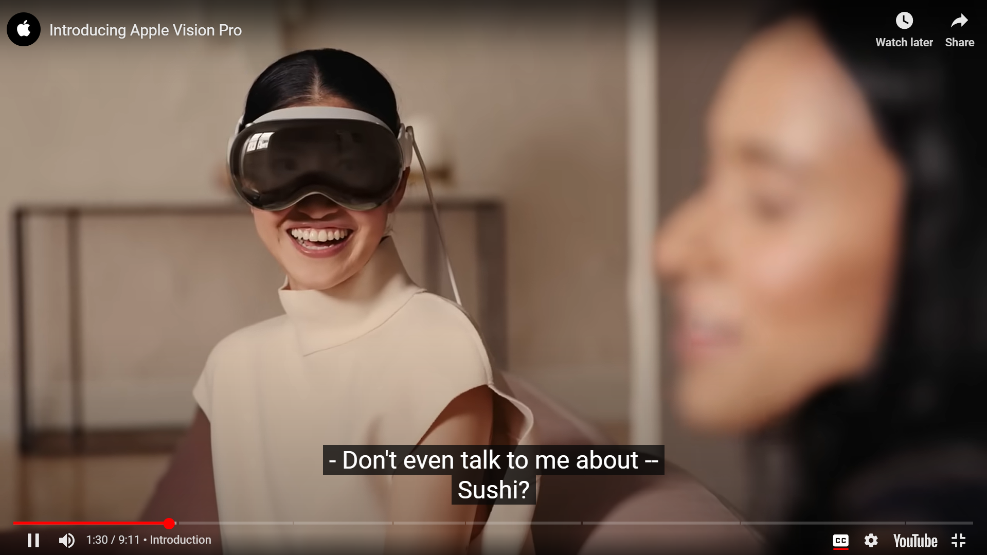 Apple Vision Pro廣告突出產品功能