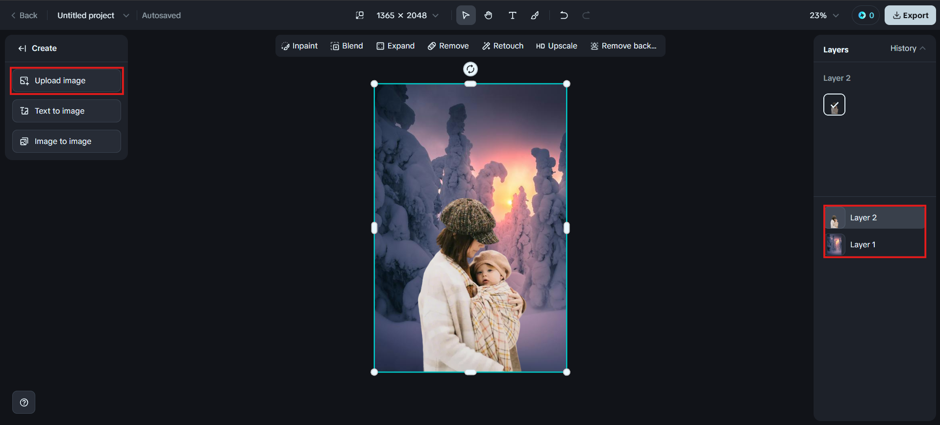 Agregar fondo a las fotos en línea