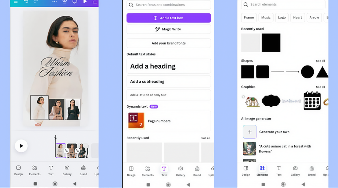 Szöveg és design testreszabása