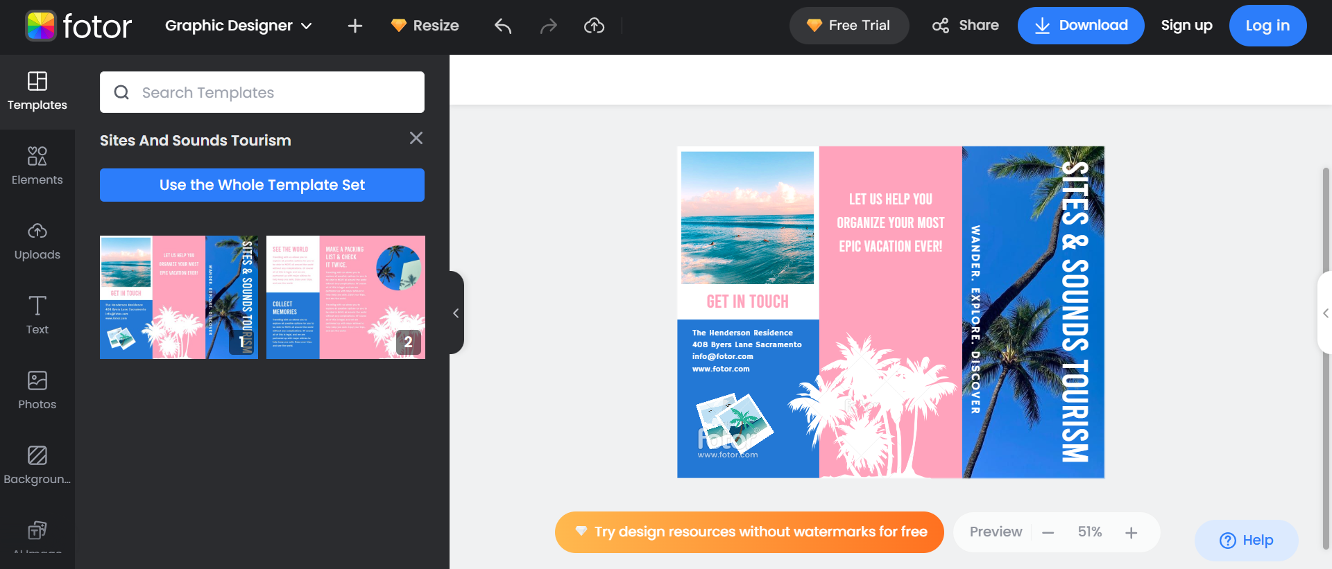Trabalhos Panfleto design maker: