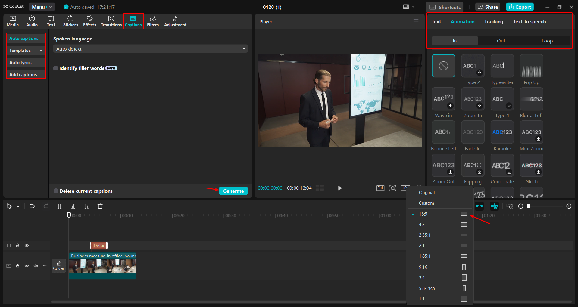 Mengedit video untuk YouTube dalam editor video desktop CapCut