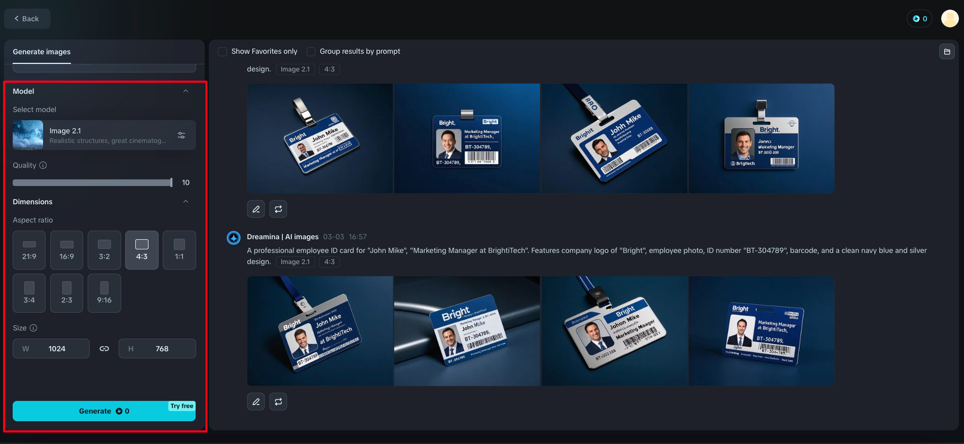 id card design for office