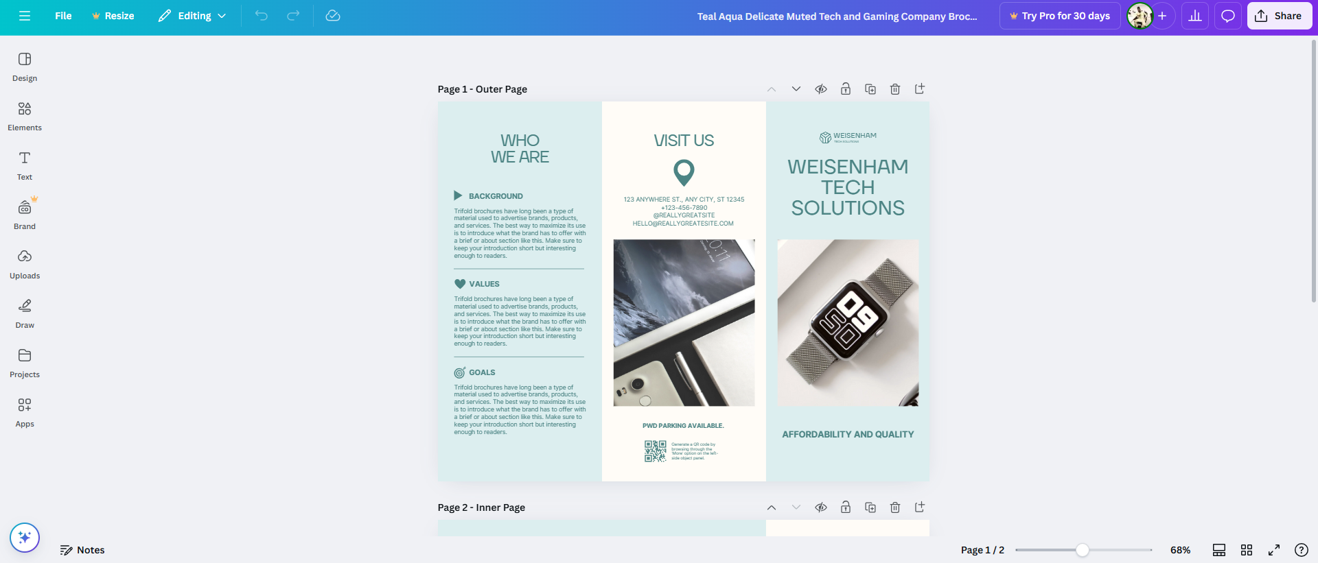 Fabricante de panfletos online grátis