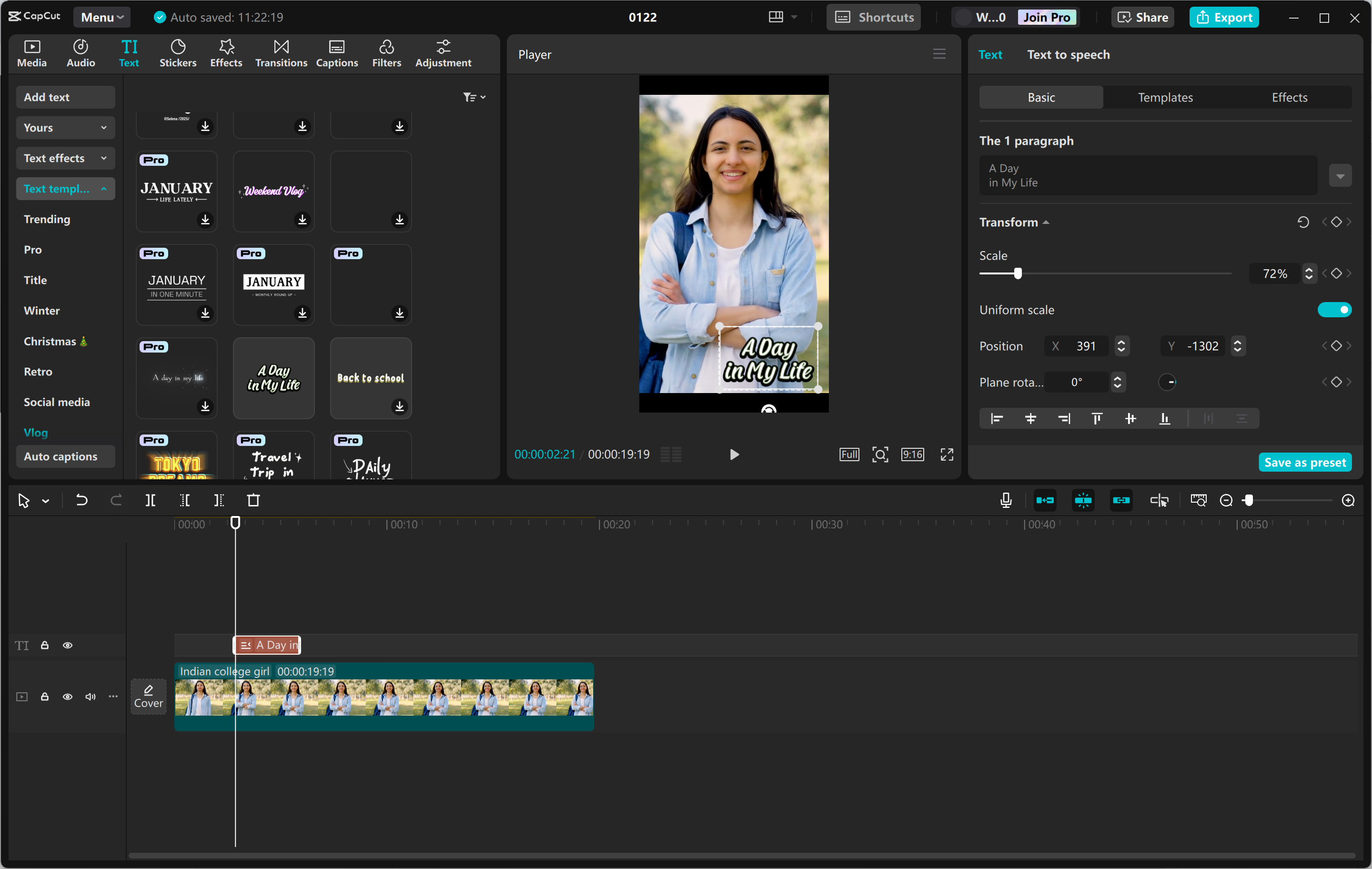 Interface of the CapCut desktop video editor - the best app to create engaging YouTube Shorts