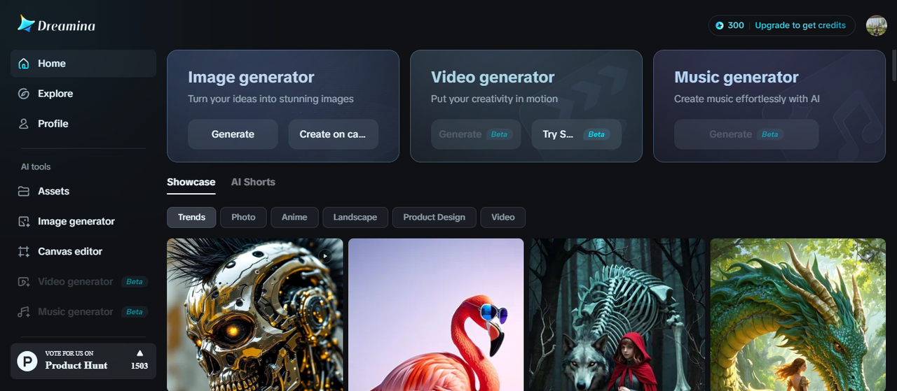 El editor de fotos de IA de Dreamina