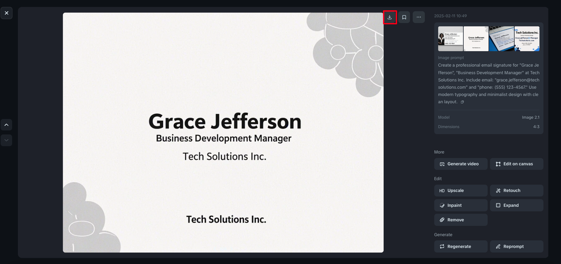 create nice email signature with AI