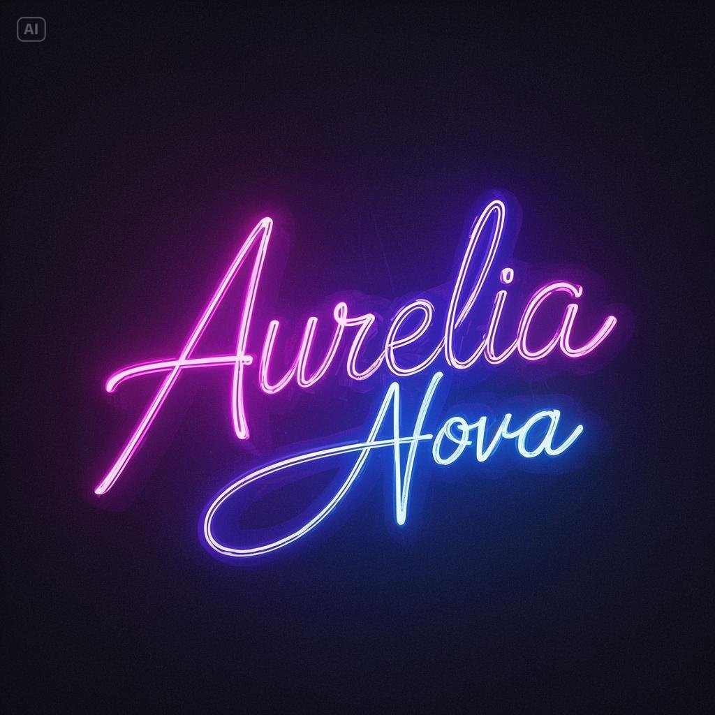 Tech-modern fusion signature calligraphy