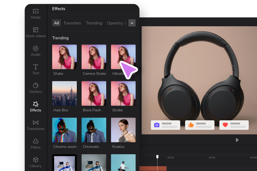 Add effects and transitions