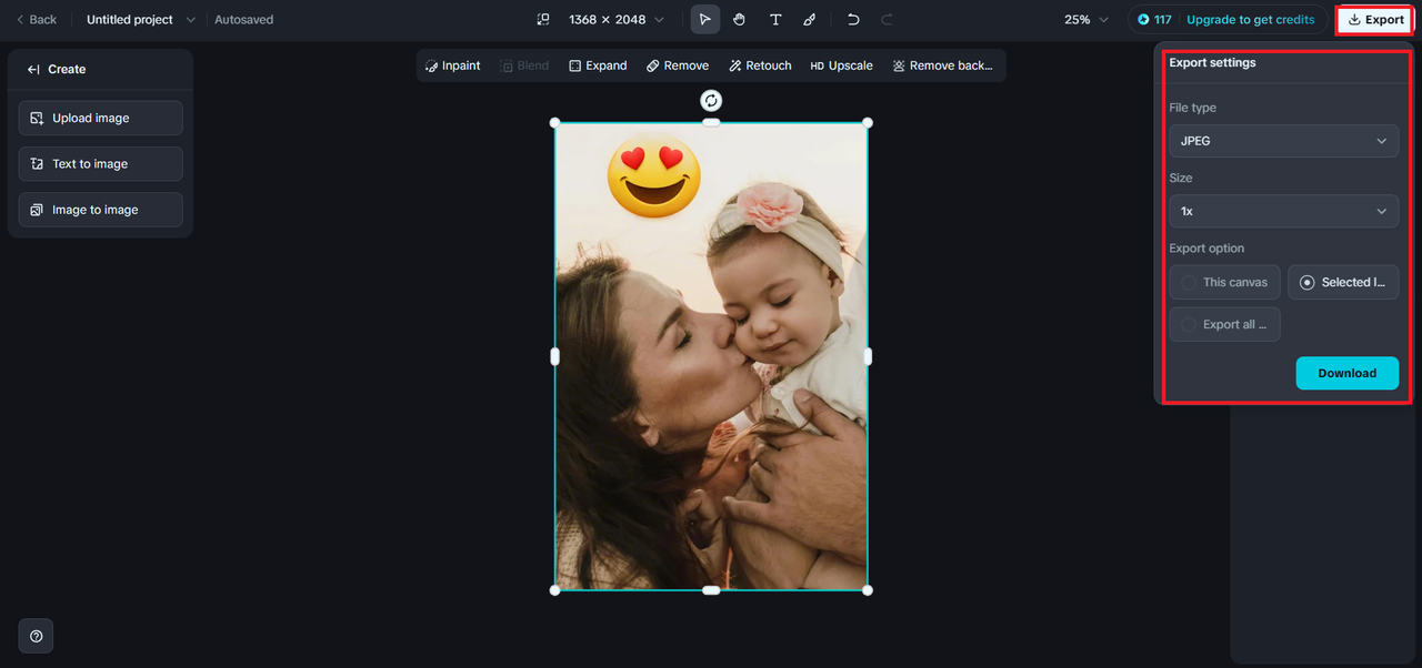 ダウンロードオプション