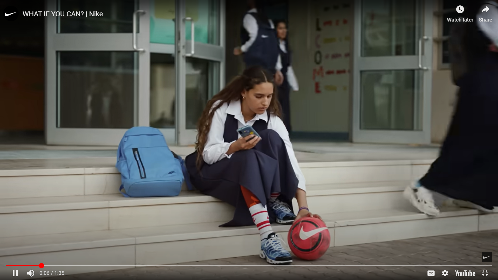 耐克賦予女性權力的YouTube廣告示例