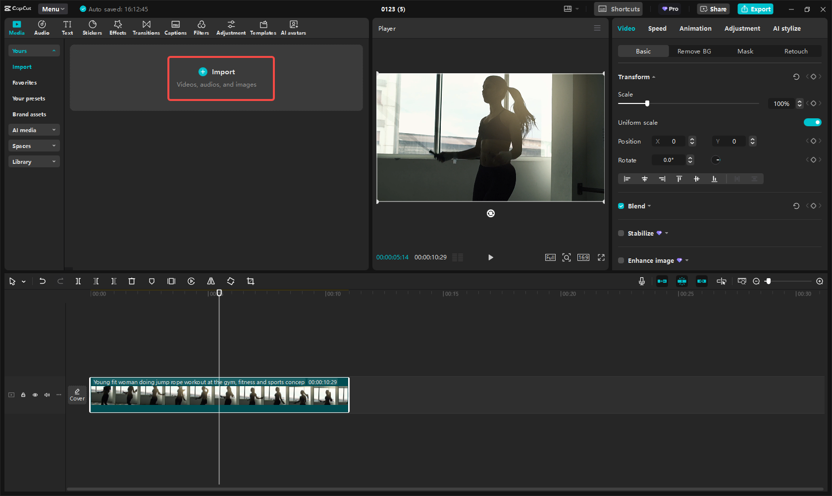 Importovat mediální soubory
