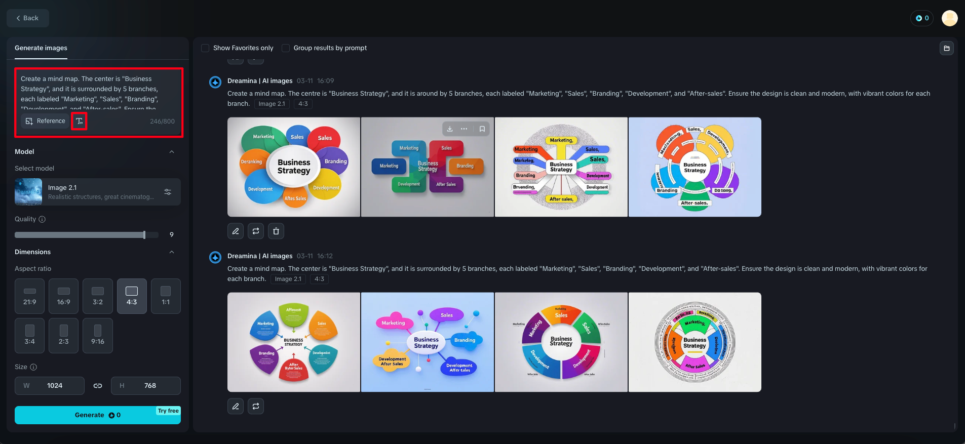 Write the prompt in the given box