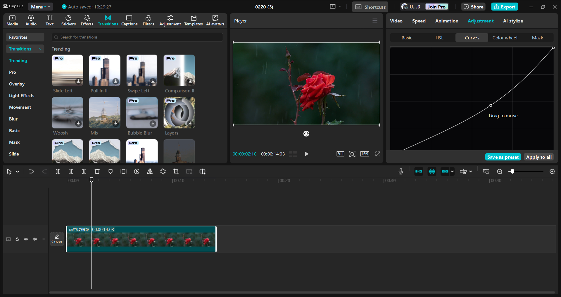 Interface of the CapCut desktop video editor - an intuitive tool to make engaging video edits