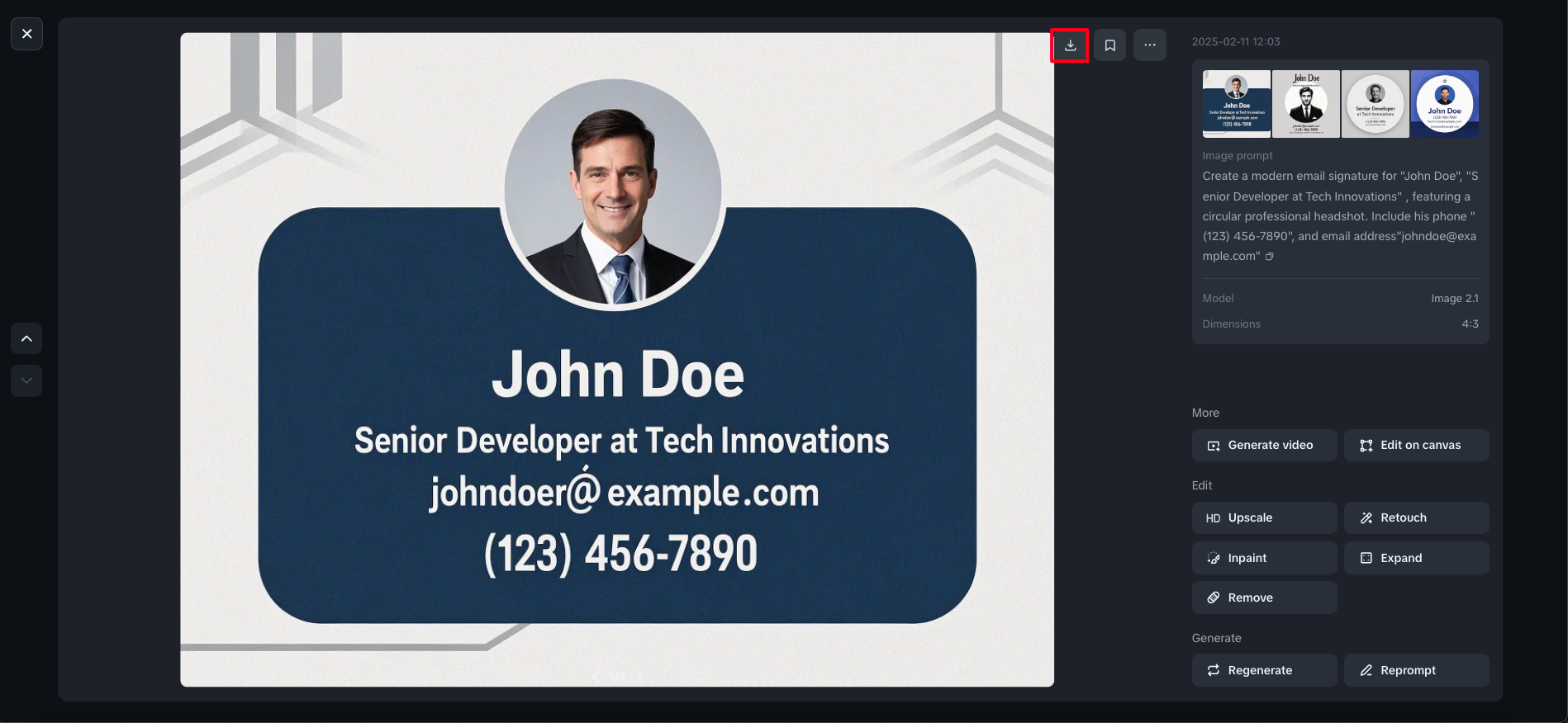 Tải xuống chữ ký email của bạn