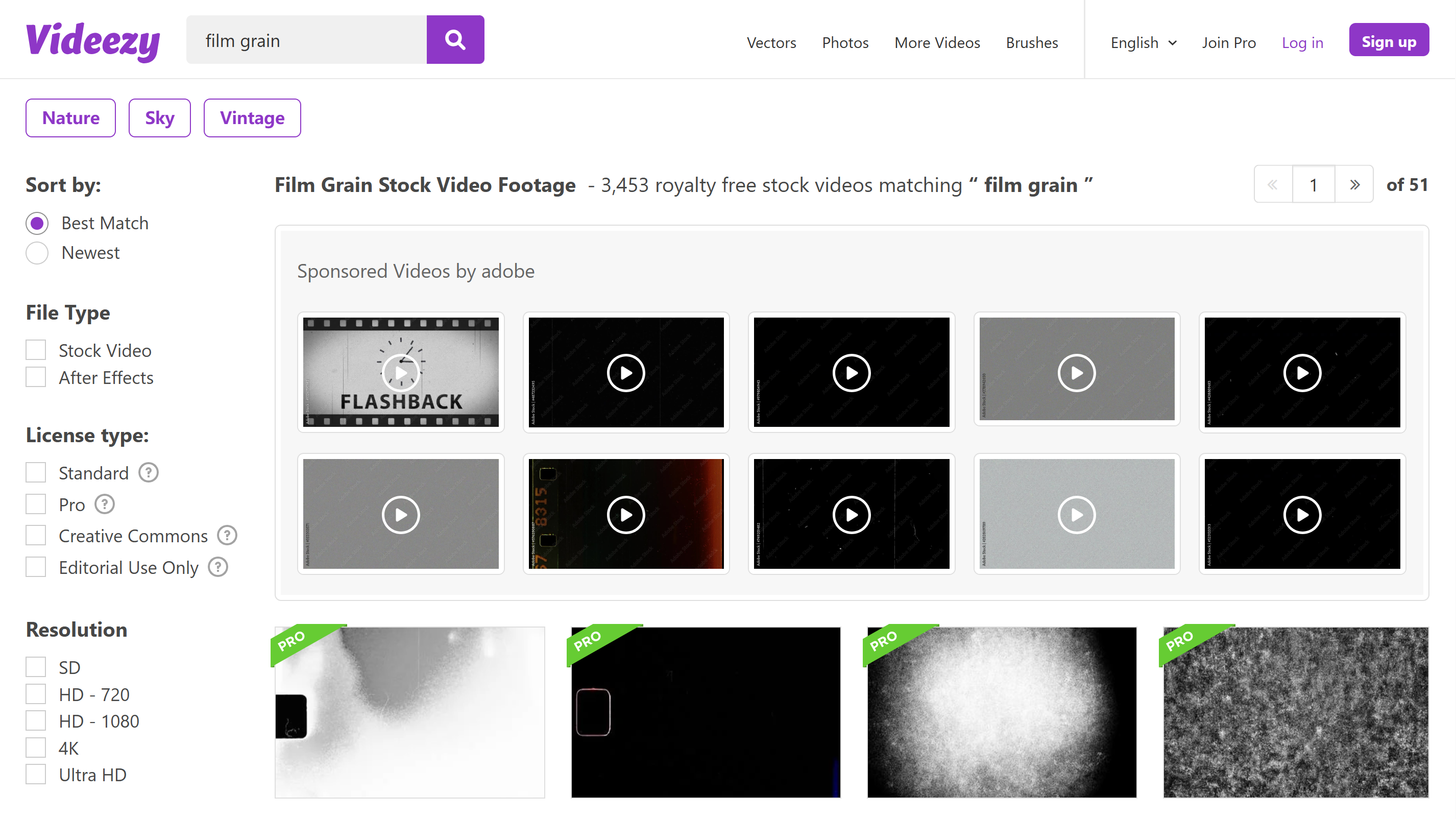 5 best websites to download grain overlay: Videezy