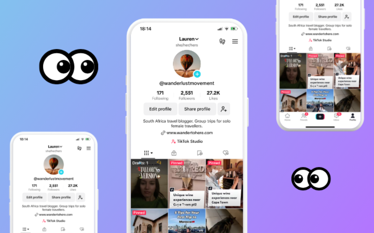 TikTok mutatók-Profil nézetek