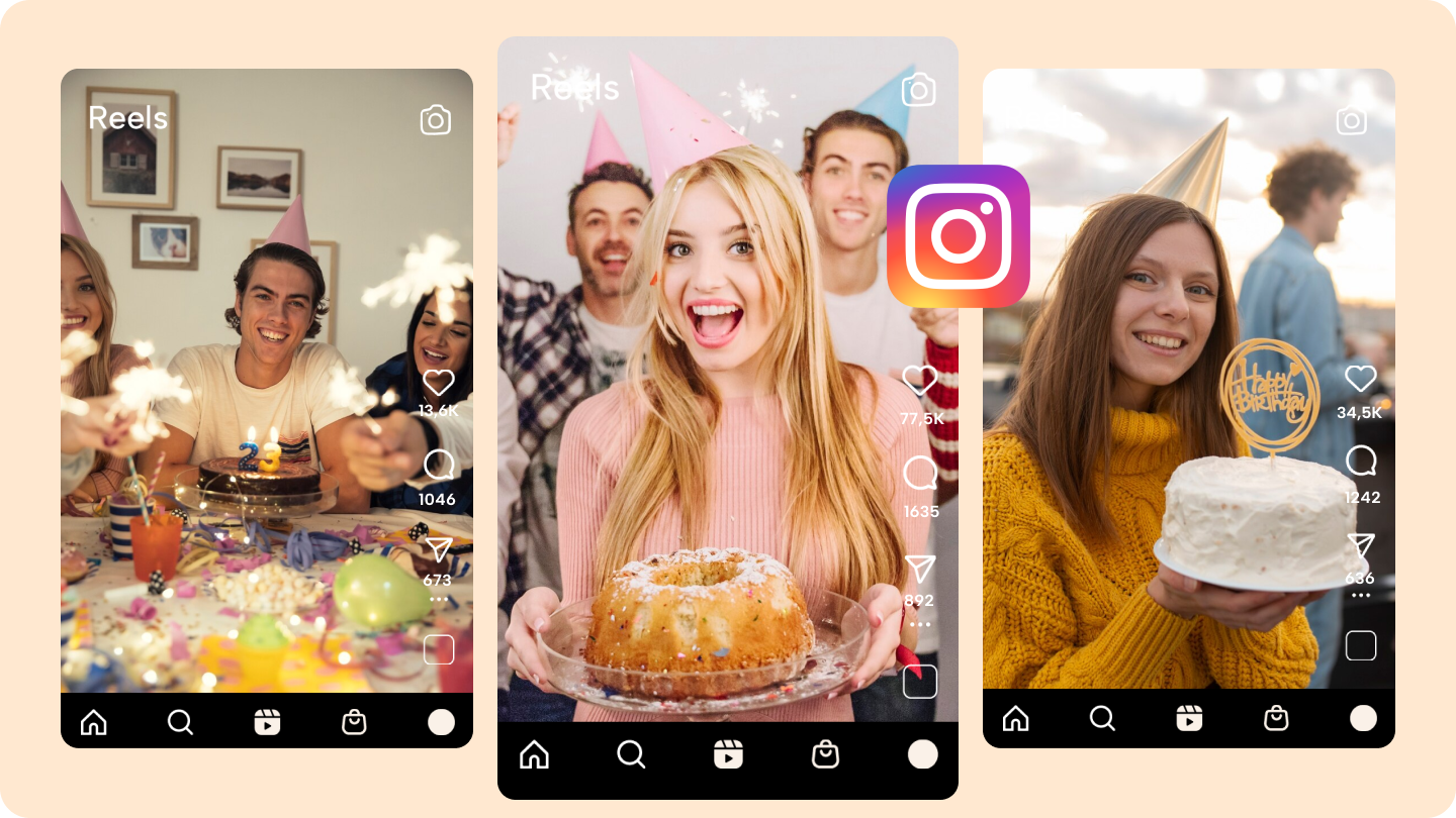 how to make birthday reels on instagram