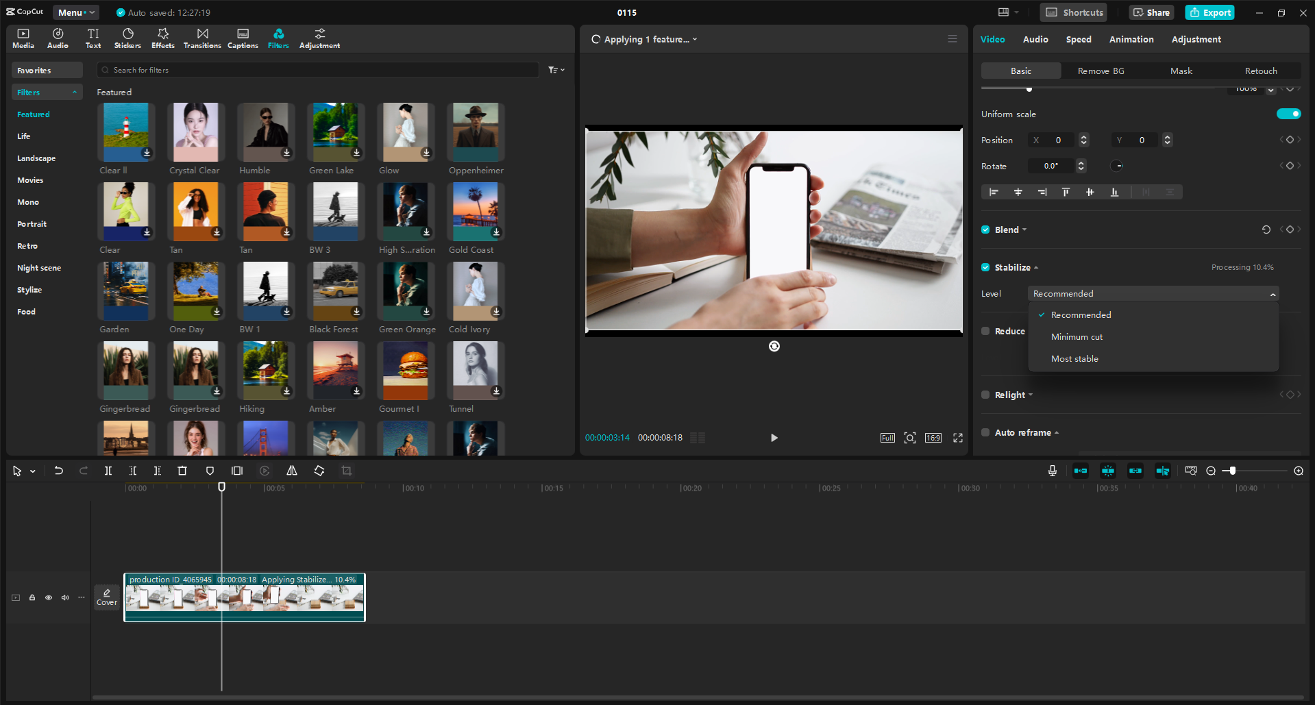 デスクトップ動画編集CapCutのインターフェース-YouTube動画広告を強化する最良の方法