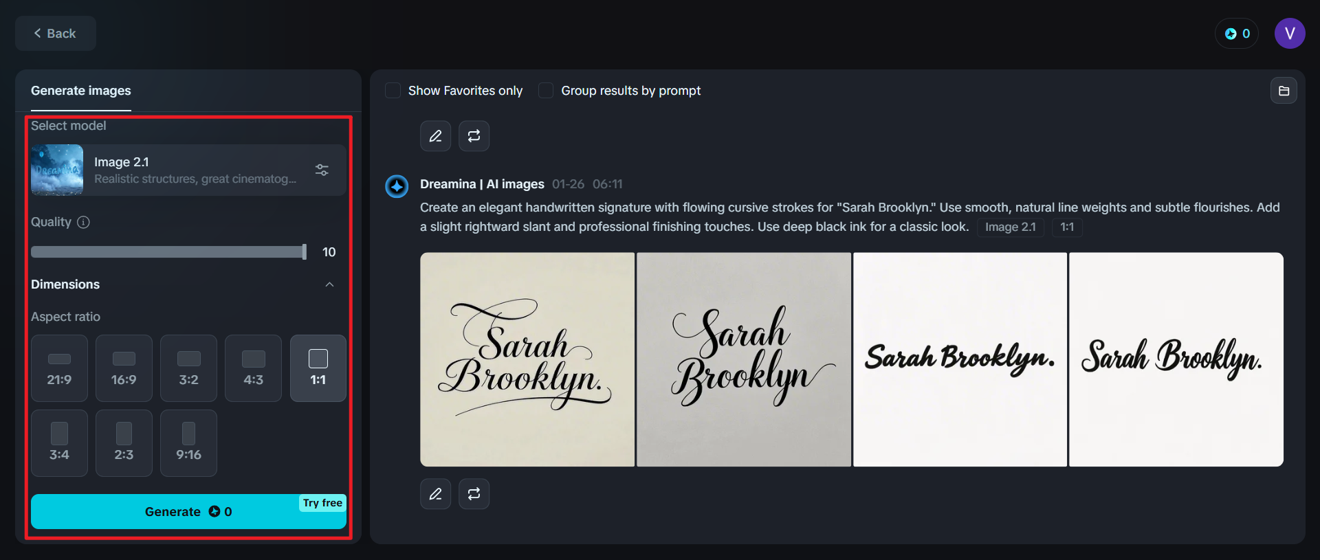 Create signature handwritten online with AI
