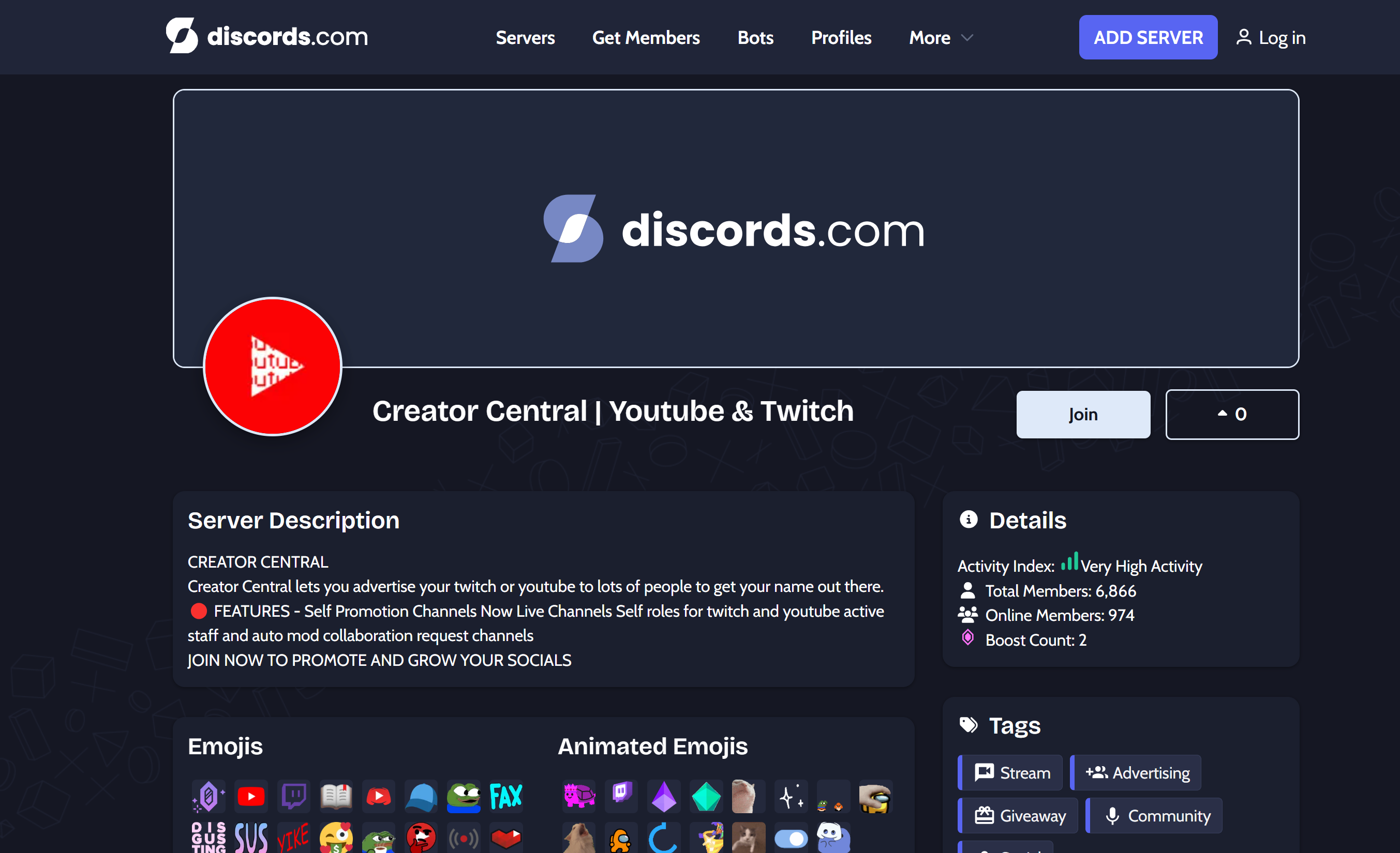 Creator Central | YouTube & Twitch - effective YouTube promo Discord server for creators and collaborations.