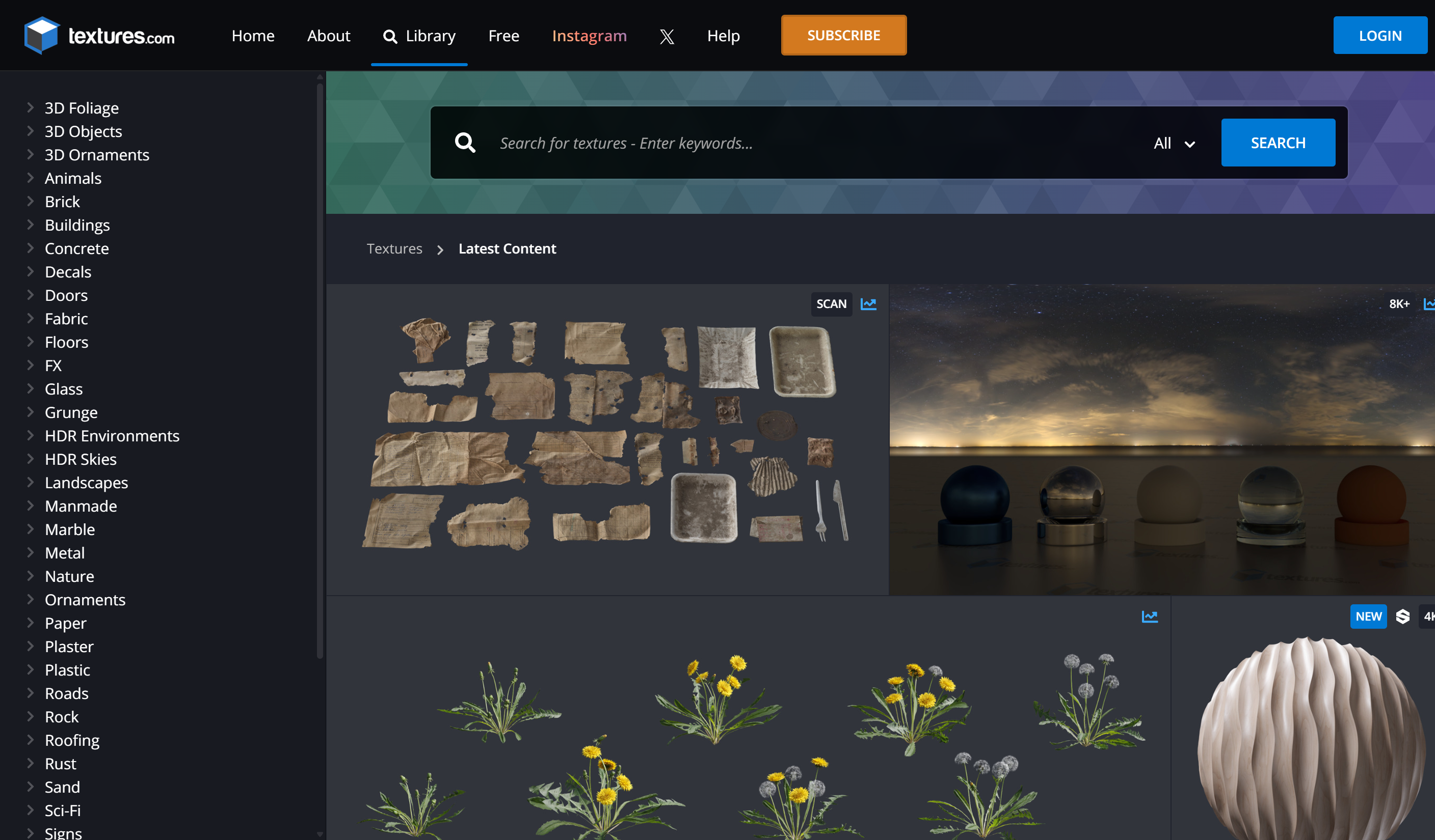 5 καλύτερες ιστοσελίδες για να κατεβάσετε την επικάλυψη πλαισίων ταινιών: Textures.com 