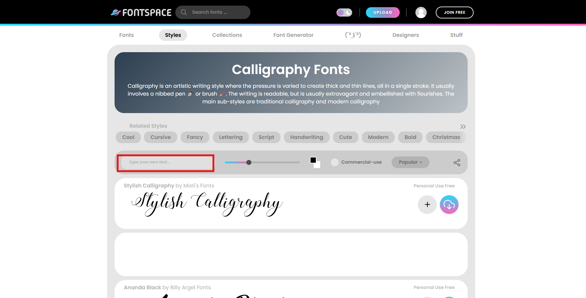 Create signature calligraphy