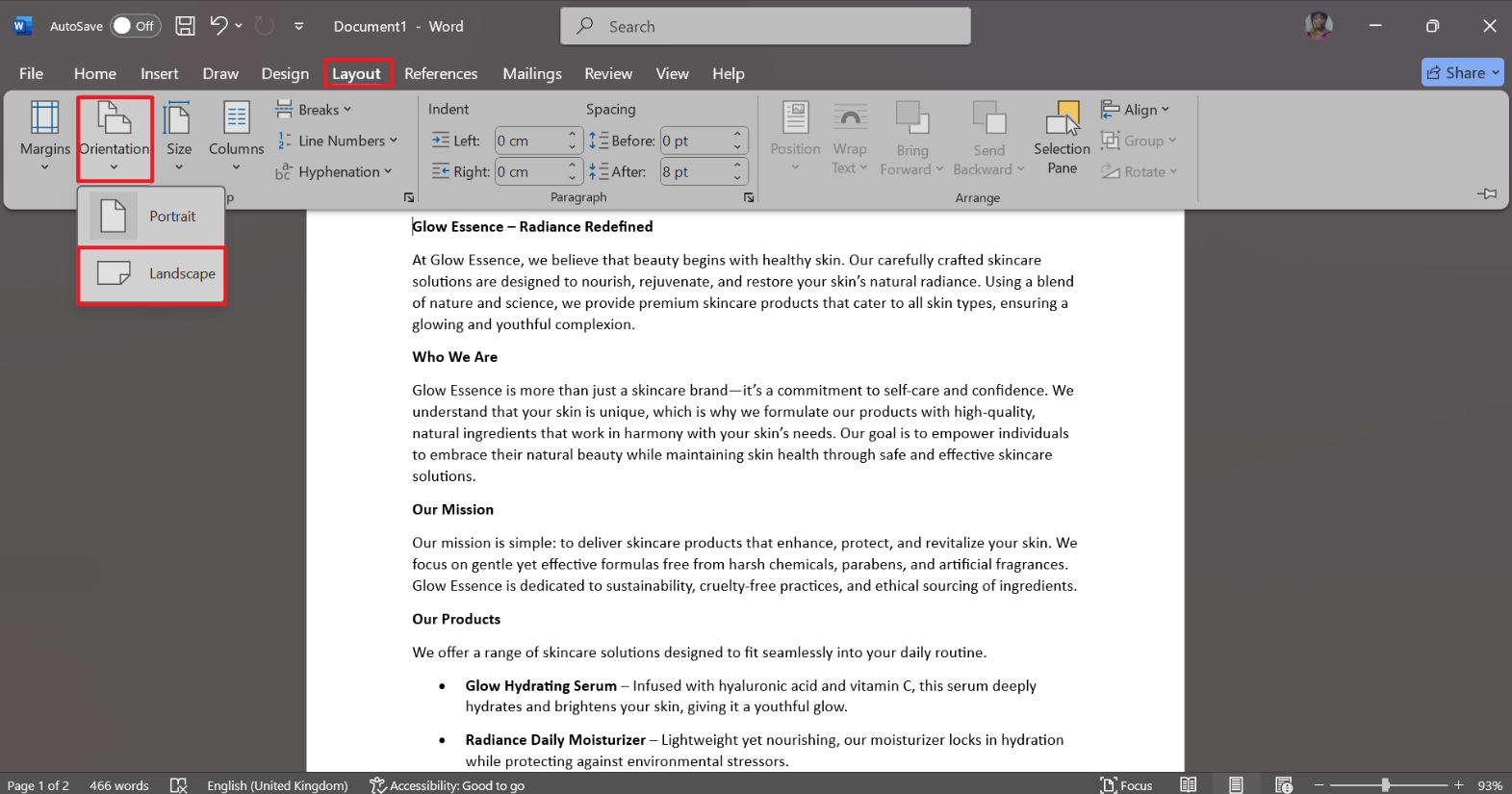 how do i make a pamphlet on microsoft word