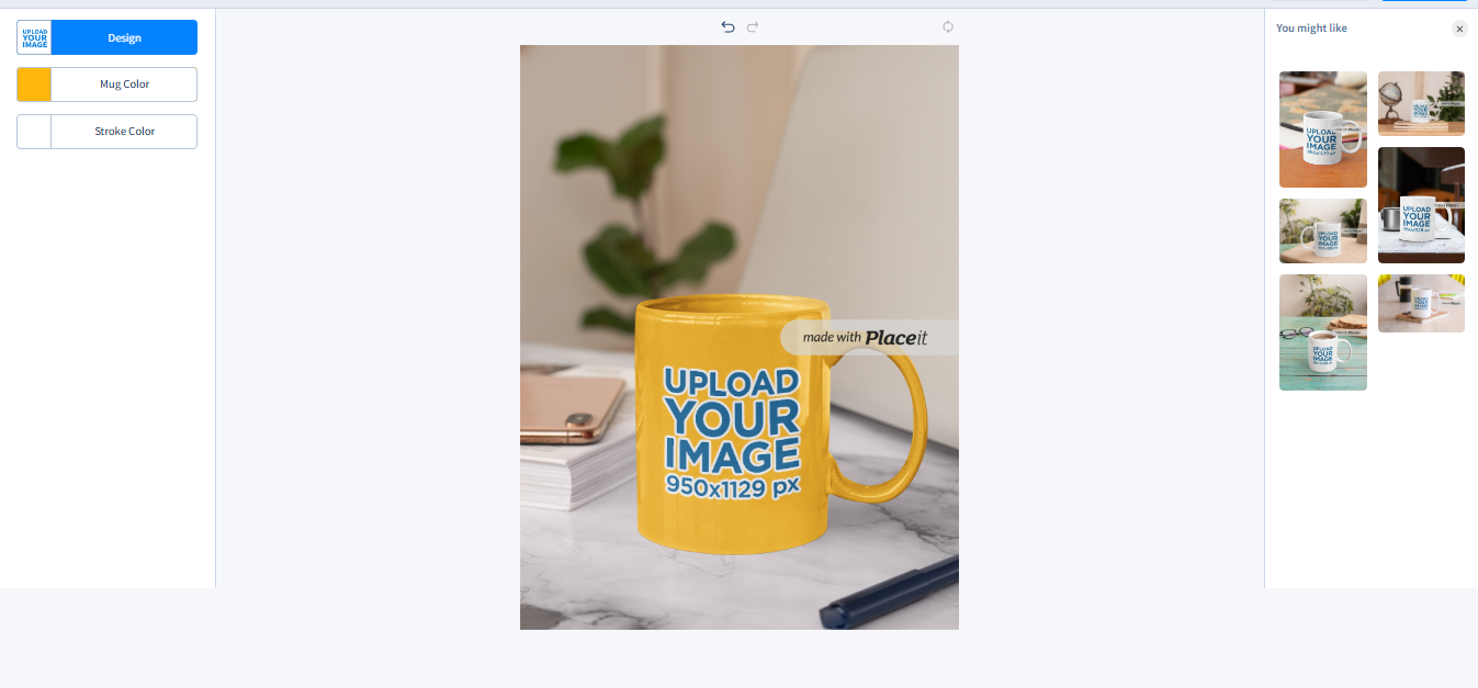 オンラインマグカップのデザイン写真