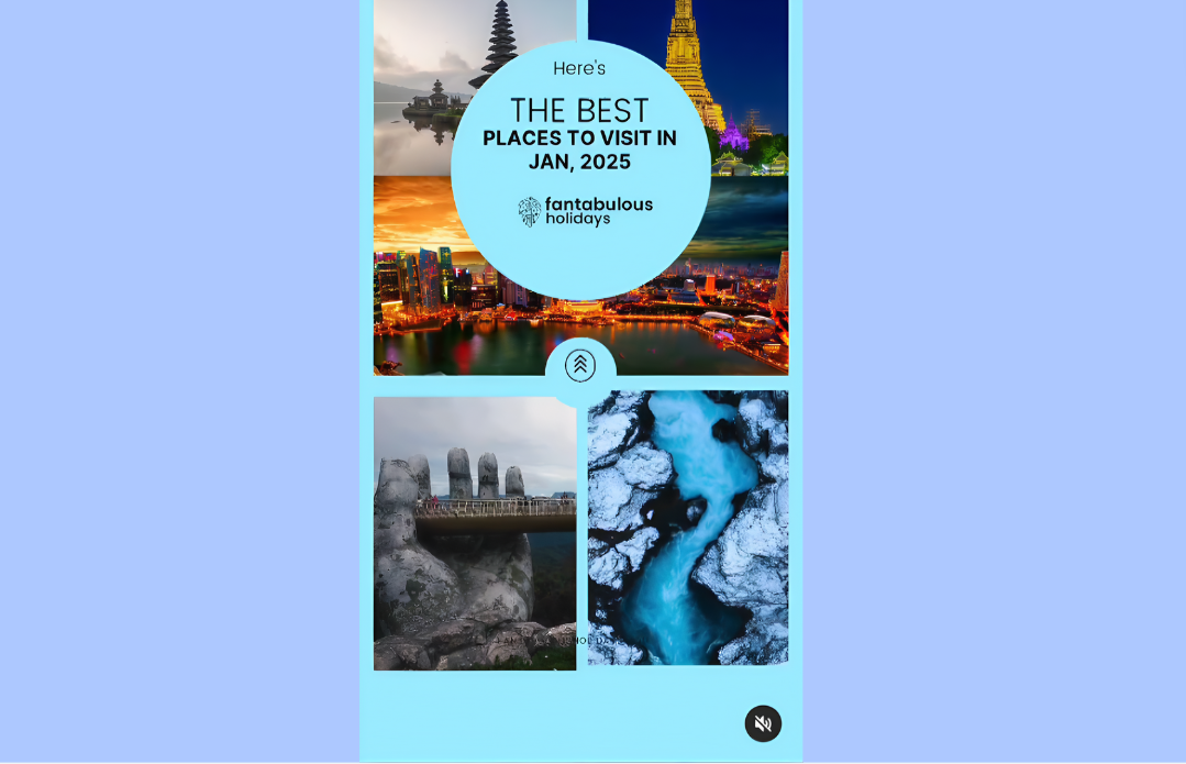 Reel "Här är de bästa platserna att besöka i Jan, 2025"