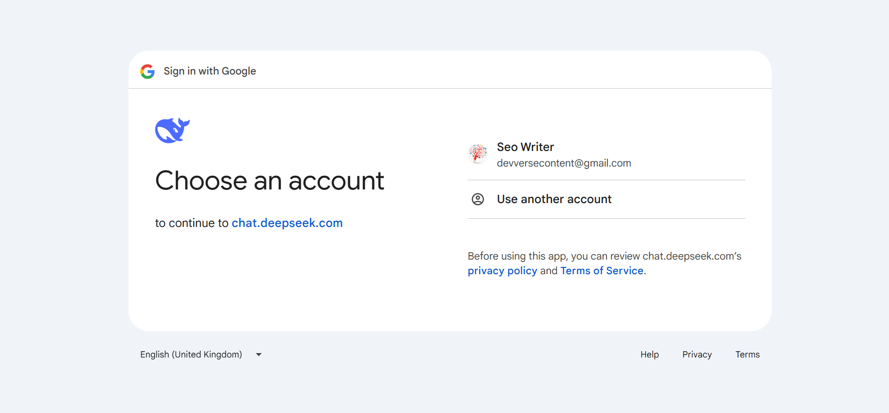 Menyelesaikan proses login DeepSeek