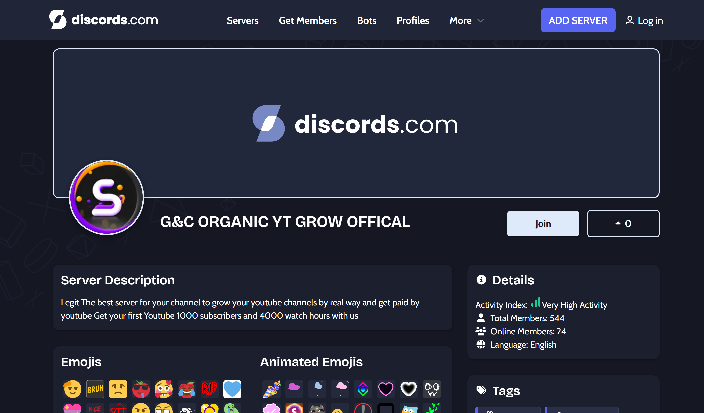 Best YouTube promotion Discord server: G&C ORGANIC YT GROW OFFICAL