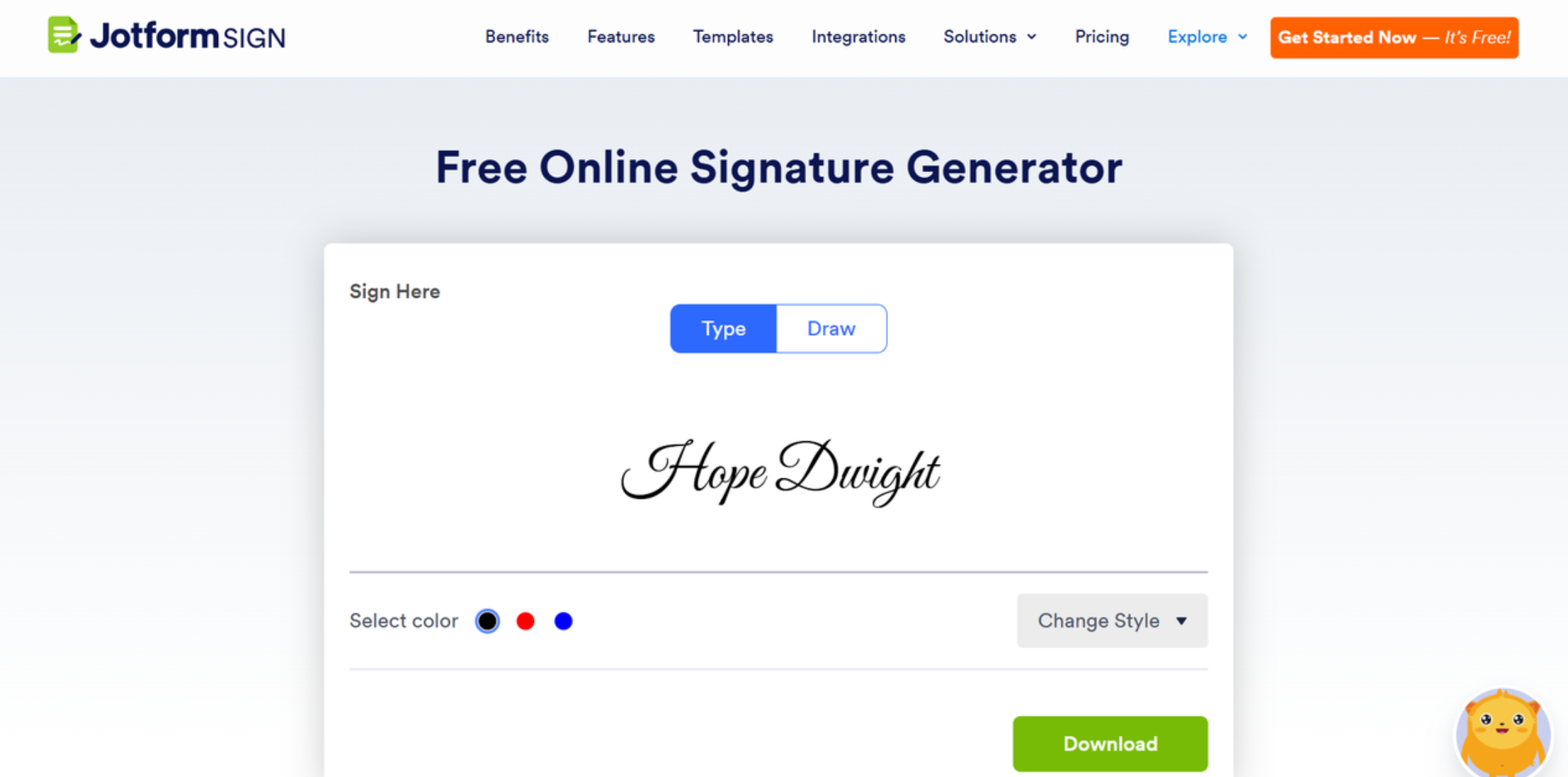 Jotform hand signature generator online