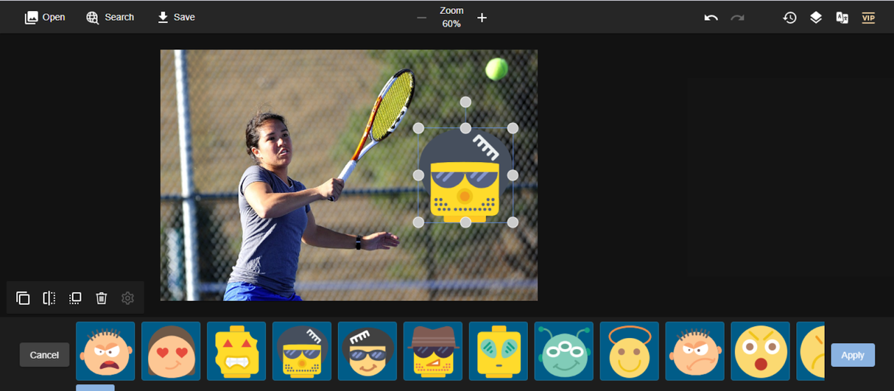 Thêm nhãn dán vào ảnh tại PhotoKit