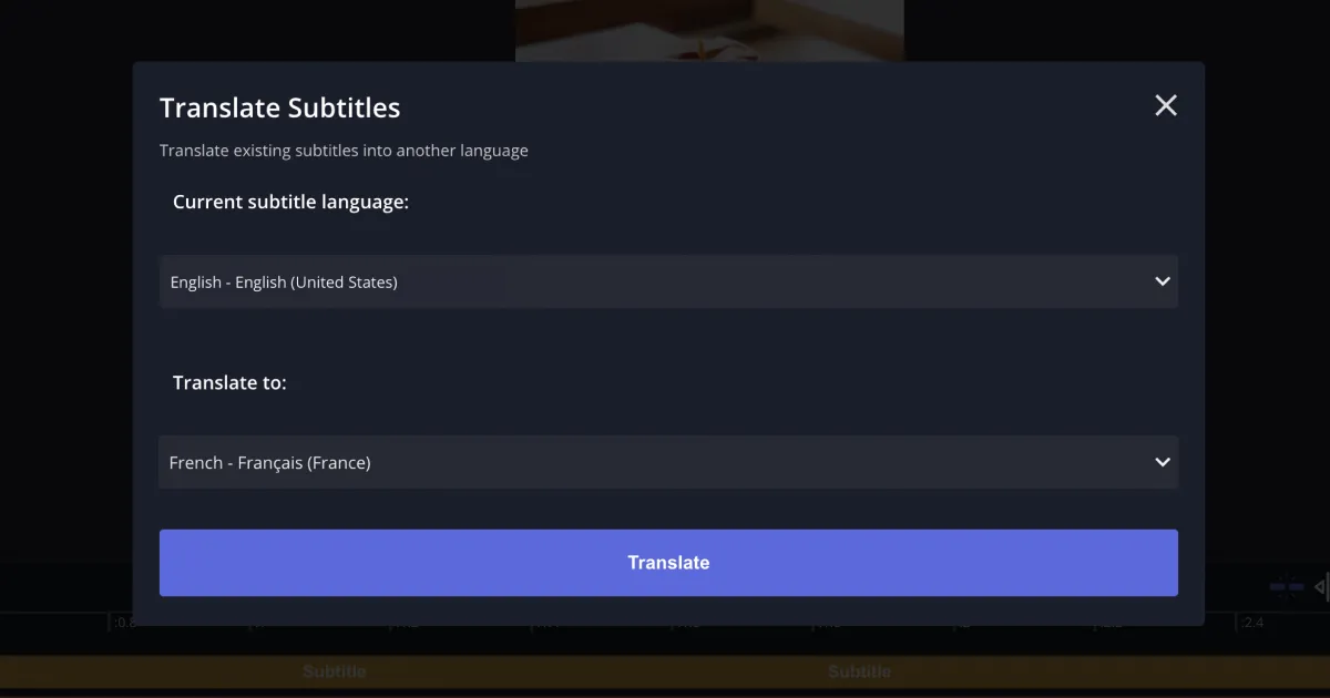 Interface of Kapwing - the best way to generate Chinese and English subtitles