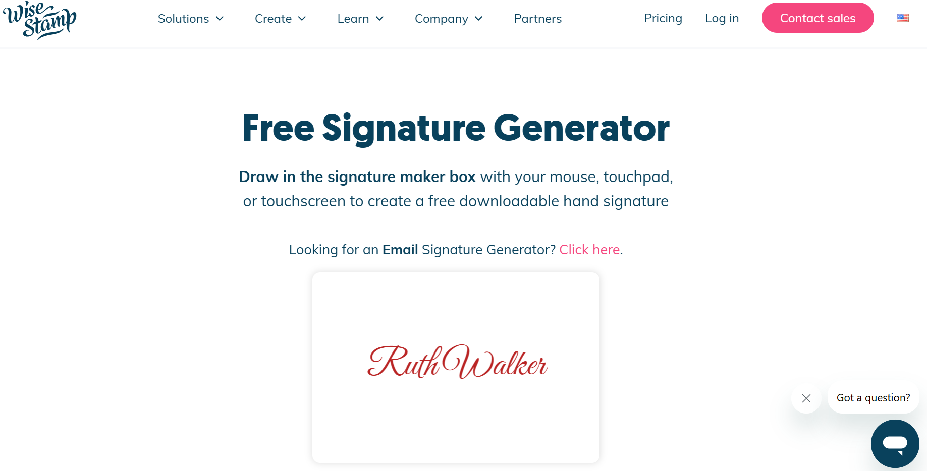 WiseStamp hand written signature maker