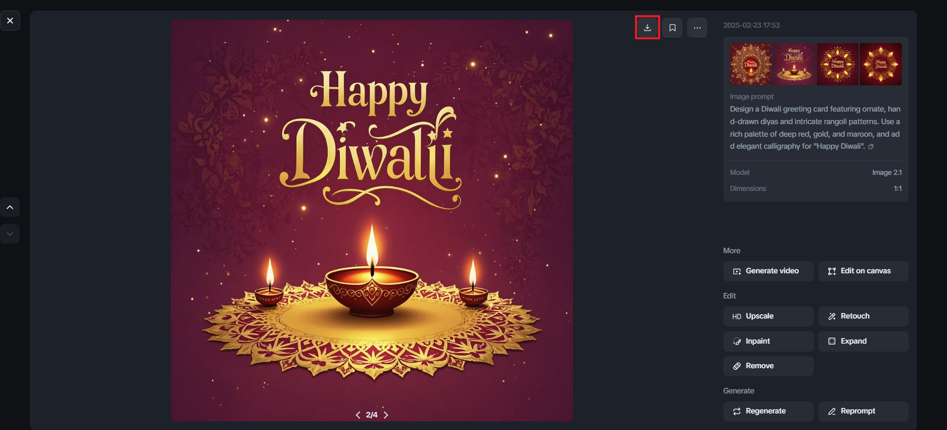 Creatore di biglietti d'invito Diwali online gratuito