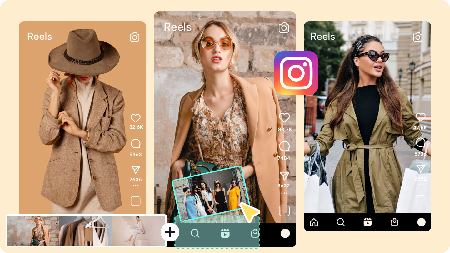 how to make a reel with multiple videos
