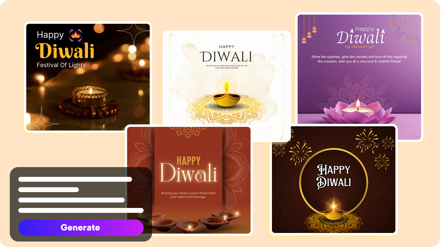 Biglietto d'auguri Diwali online