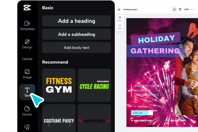 Add visuals and text