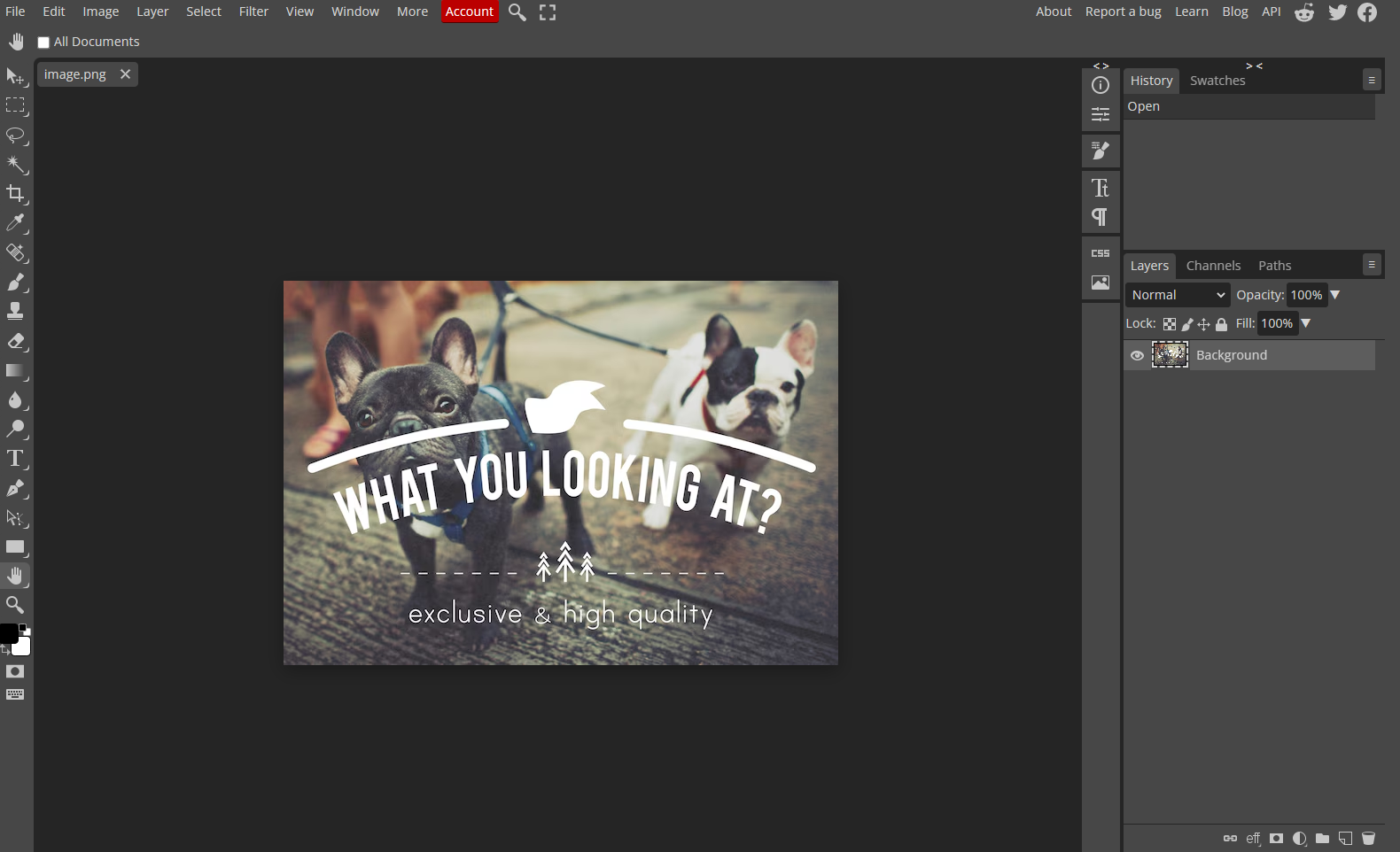 edit JPEG text using a clone stamp - Photopea